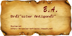 Brüszler Antigoné névjegykártya